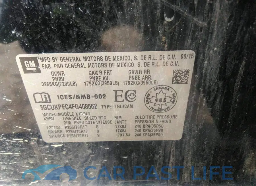 3GCUKPEC4FG408562# 9