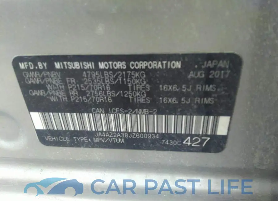 JA4AZ2A38JZ600934# 9