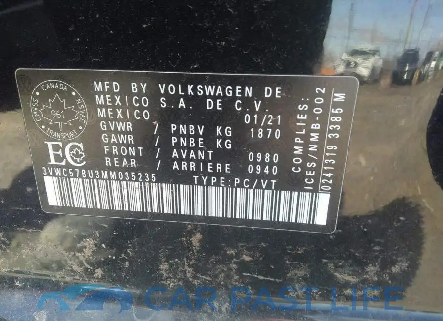3VWC57BU3MM035235# 9