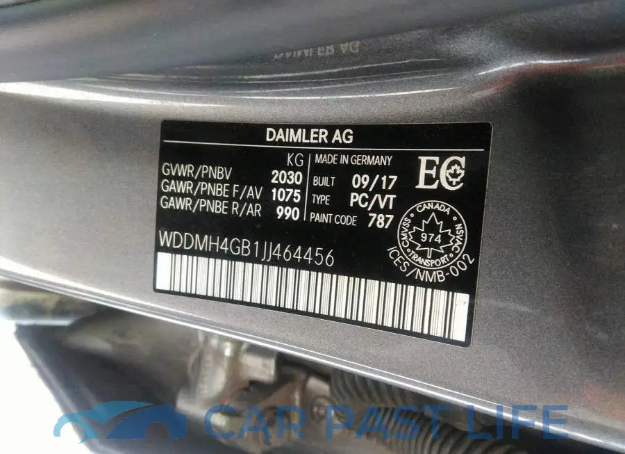 WDDMH4GB1JJ464456# 9