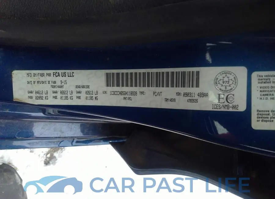 1C3CCCAB5GN118939# 9