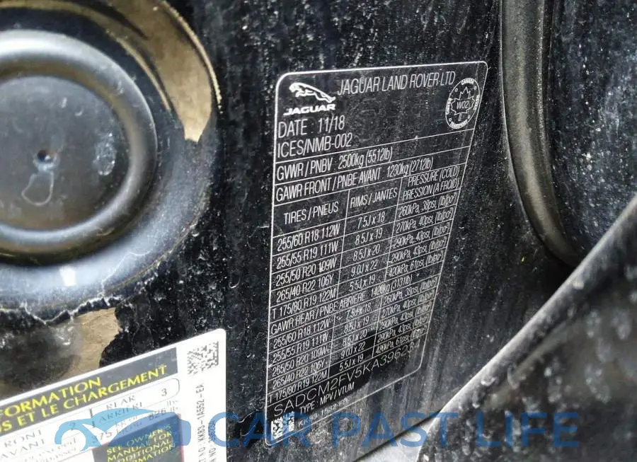 SADCM2FV5KA396234# 9