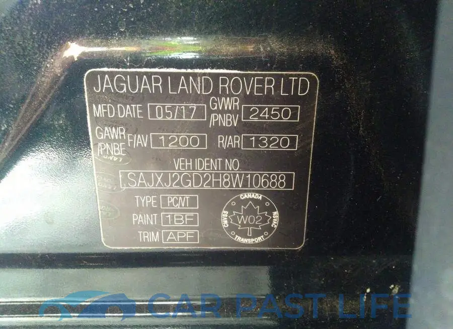 SAJXJ2GD2H8W10688# 9