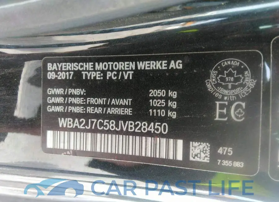 WBA2J7C58JVB28450# 9