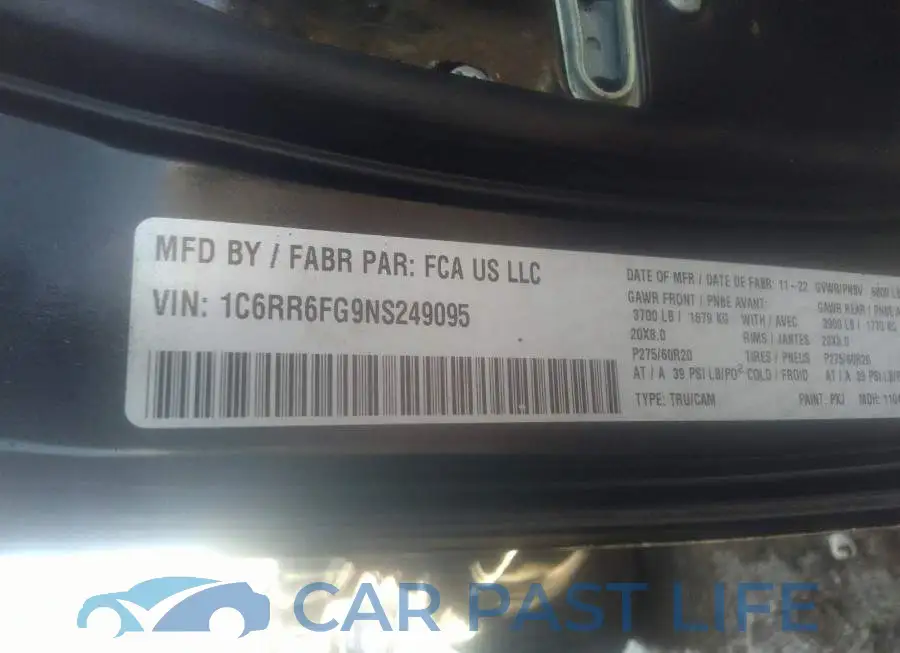 1C6RR6FG9NS249095# 9