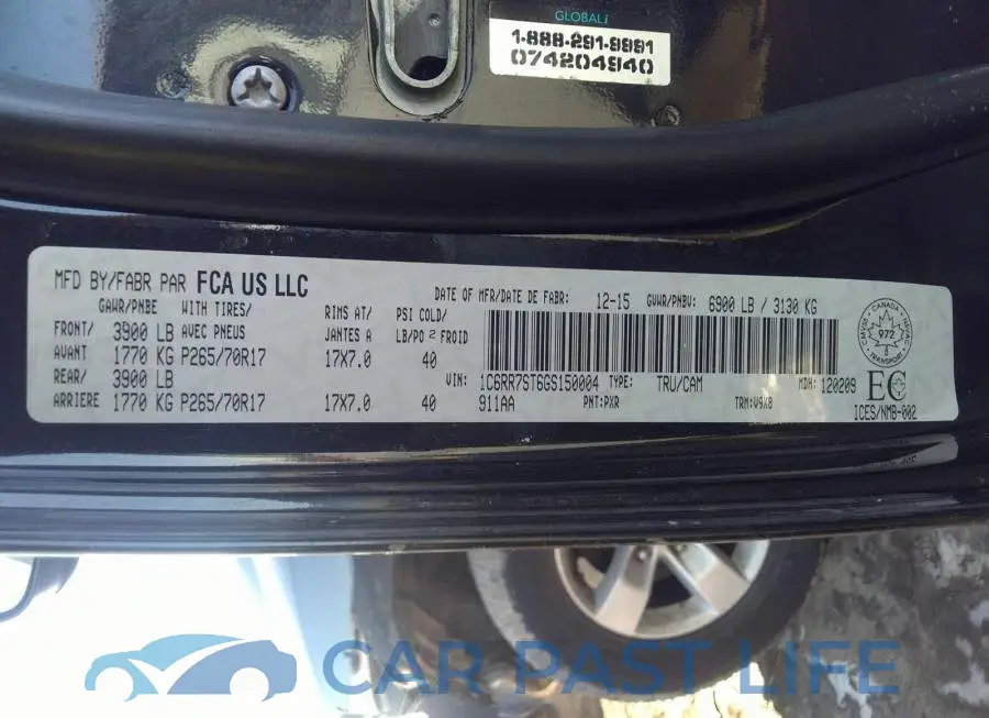 1C6RR7ST6GS150004# 9