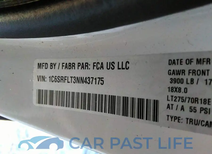 1C6SRFLT3NN437175# 9