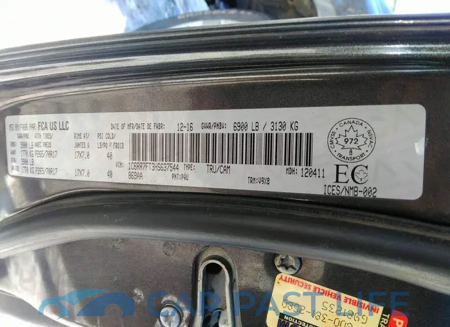 1C6RR7FT3HS637544# 9