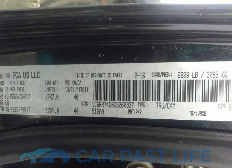 1C6RR7KG0GS260937# 9