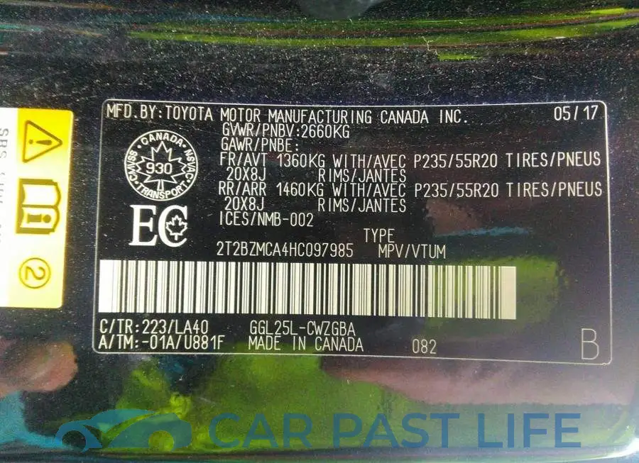 2T2BZMCA4HC097985# 9