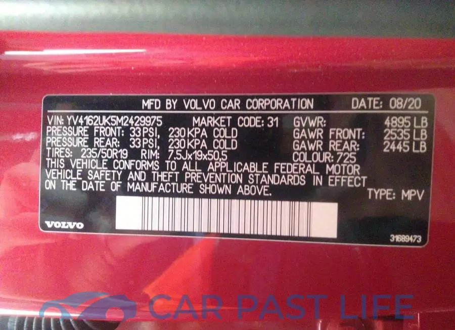 YV4162UK5M2429975# 9