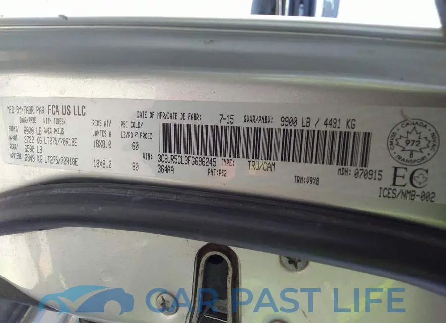 3C6UR5CL3FG696245# 9