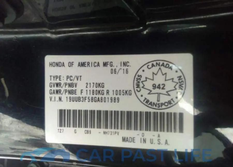 19UUB3F58GA801989# 10