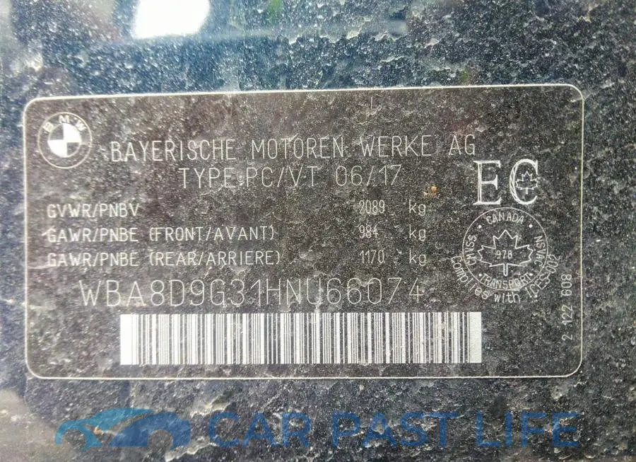 WBA8D9G31HNU66074# 9