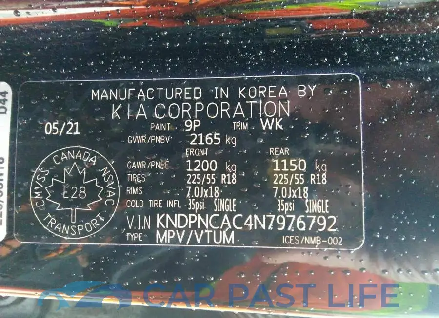 KNDPNCAC4N7976792# 9