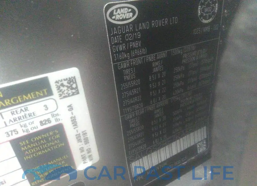 SALGS2RE7KA550191# 9
