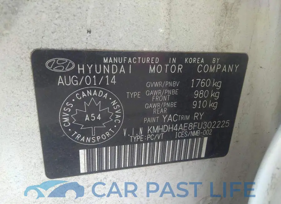 KMHDH4AE8FU302225# 9