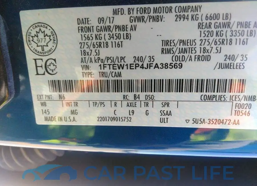 1FTEW1EP4JFA38569# 9