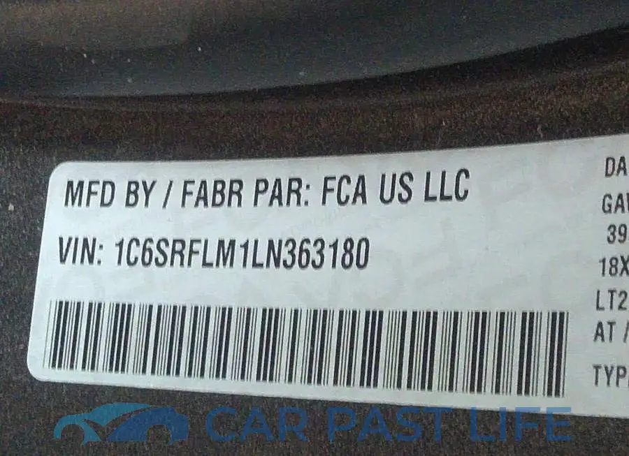 1C6SRFLM1LN363180# 9