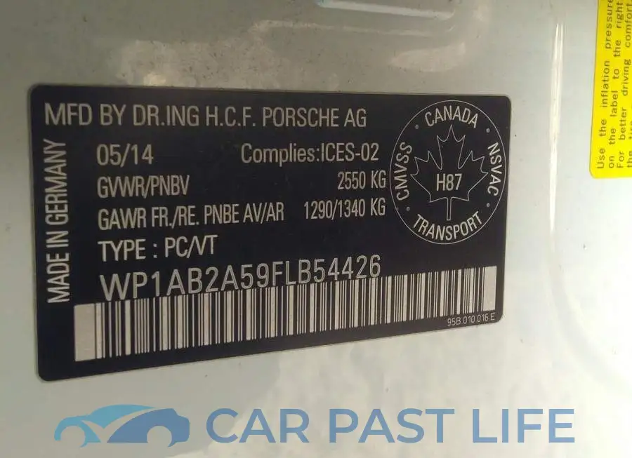 WP1AB2A59FLB54426# 9