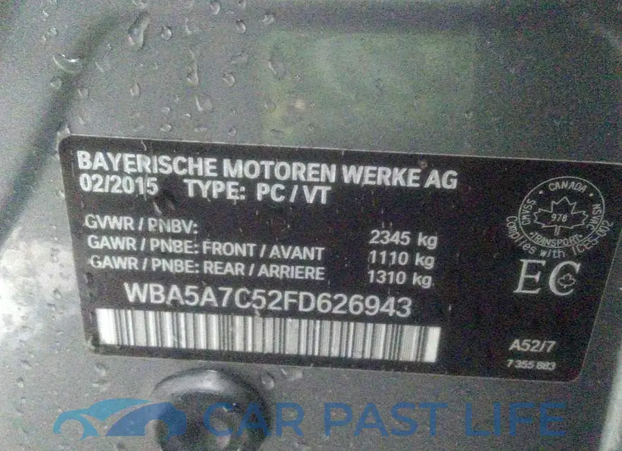 WBA5A7C52FD626943# 9