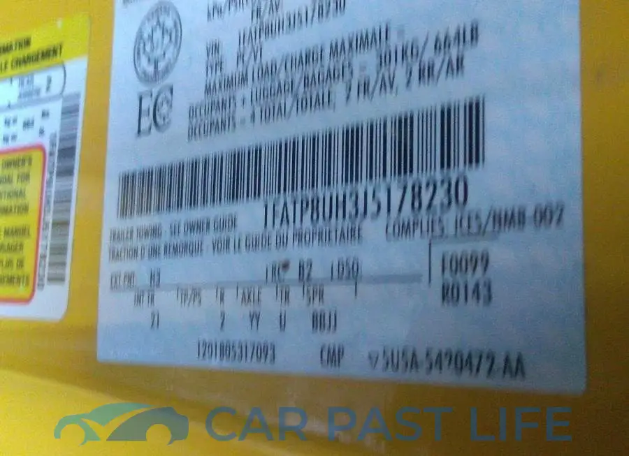 1FATP8UH3J5178230# 9