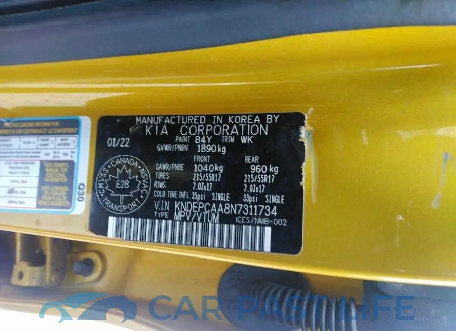 KNDEPCAA8N7311734# 9