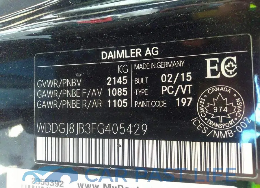 WDDGJ8JB3FG405429# 9