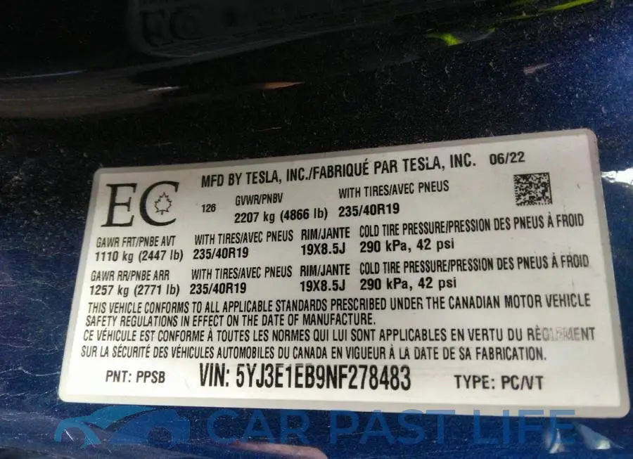 5YJ3E1EB9NF278483# 9
