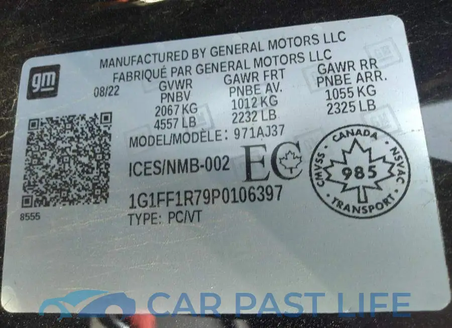 1G1FF1R79P0106397# 9