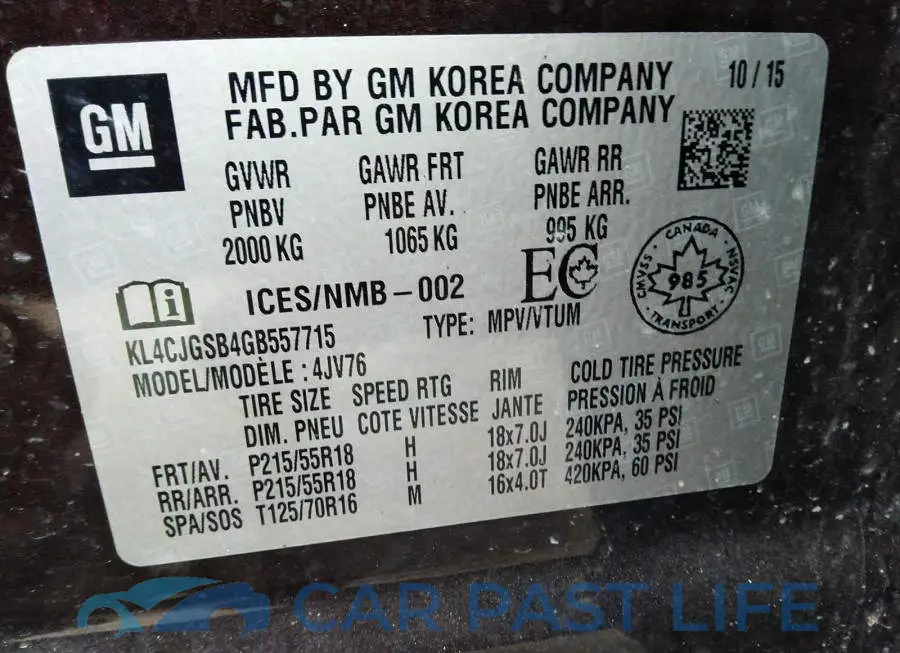 KL4CJGSB4GB557715# 9