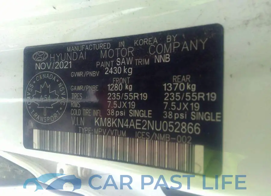KM8KN4AE2NU052866# 9