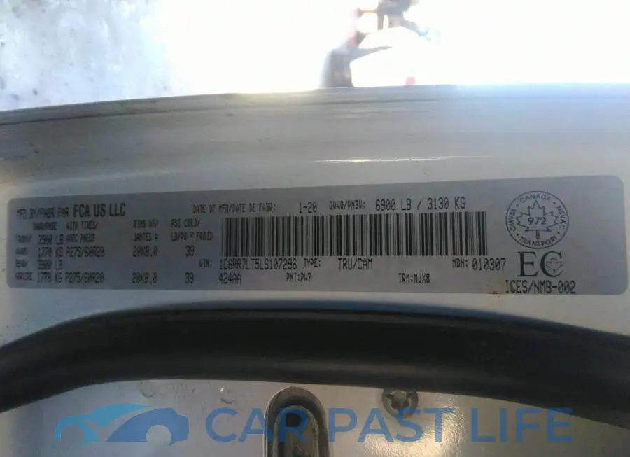 1C6RR7LT5LS107296# 9