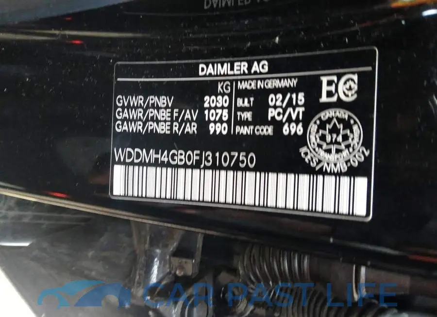 WDDMH4GB0FJ310750# 9