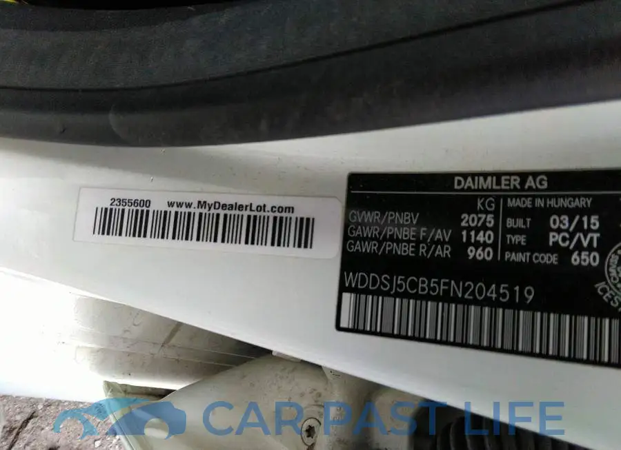 WDDSJ5CB5FN204519# 9
