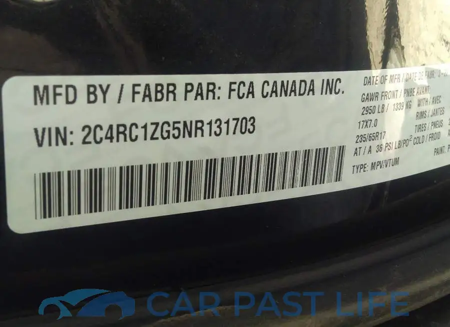 2C4RC1ZG5NR131703# 9