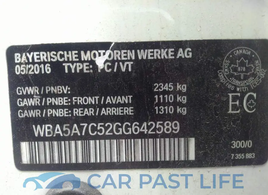 WBA5A7C52GG642589# 9