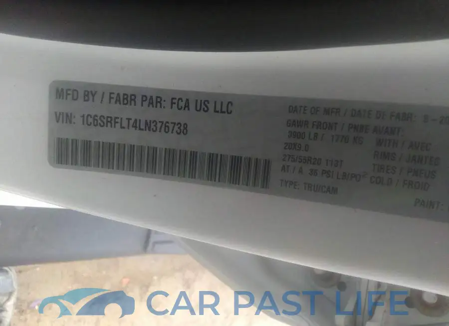 1C6SRFLT4LN376738# 9