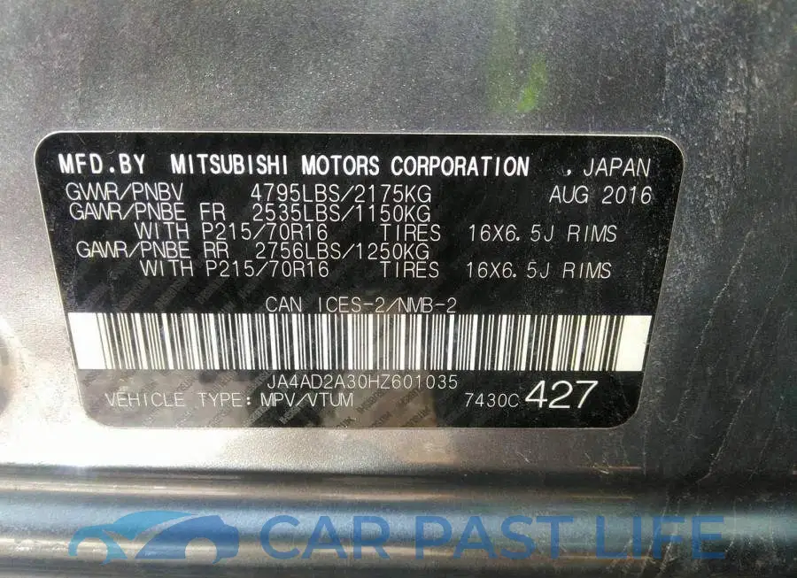 JA4AD2A30HZ601035# 9