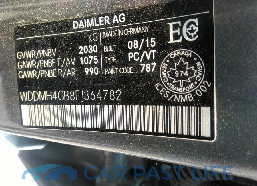 WDDMH4GB8FJ364782# 9