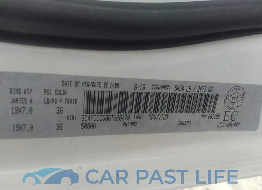 3C4PDCCG8GT226278# 9