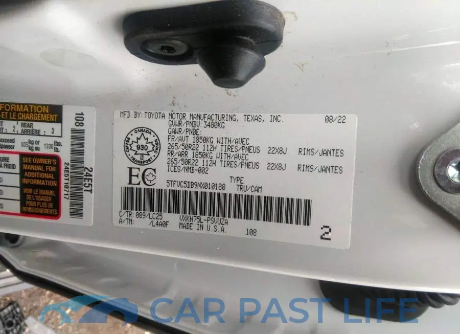 5TFVC5DB9NX010188# 9