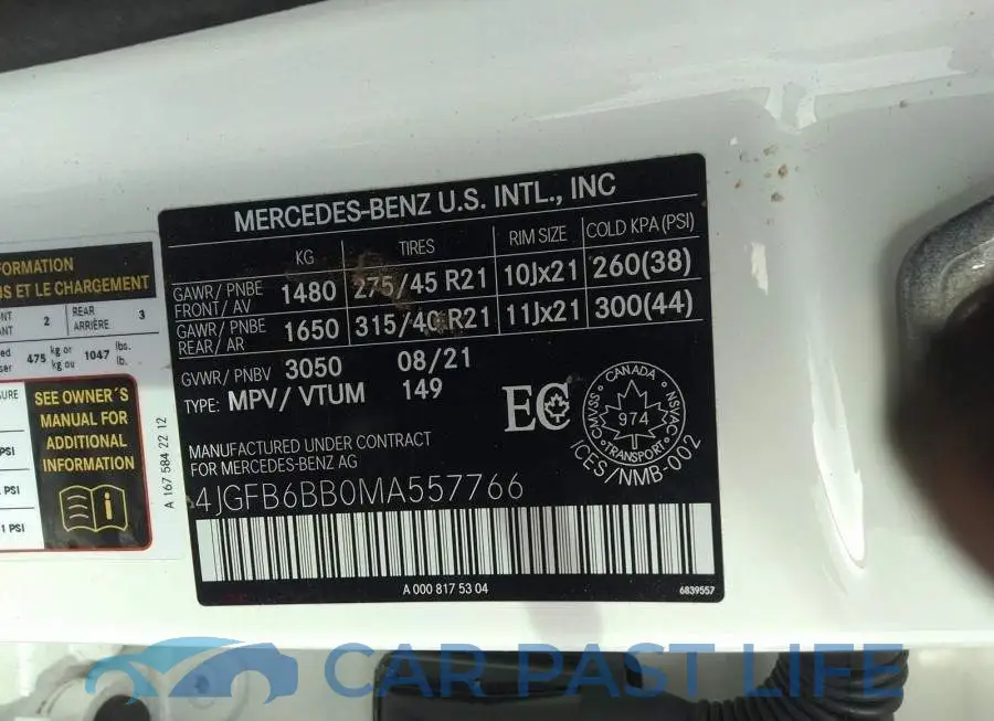 4JGFB6BB0MA557766# 9