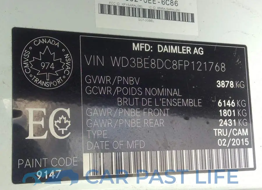 WD3BE8DC8FP121768# 9