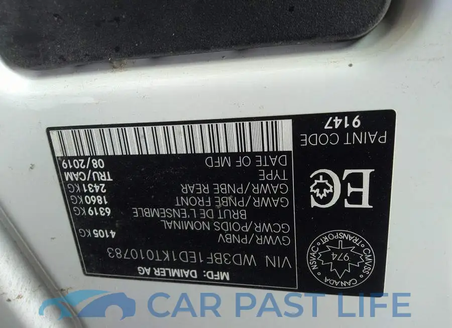 WD3BF1ED1KT010783# 9