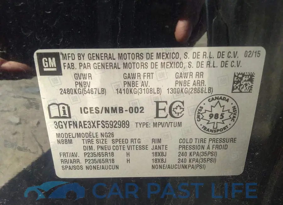 3GYFNAE3XFS592989# 9