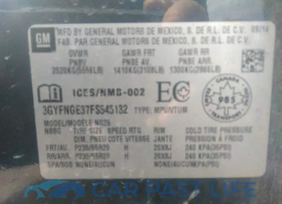 3GYFNGE37FS545132# 9