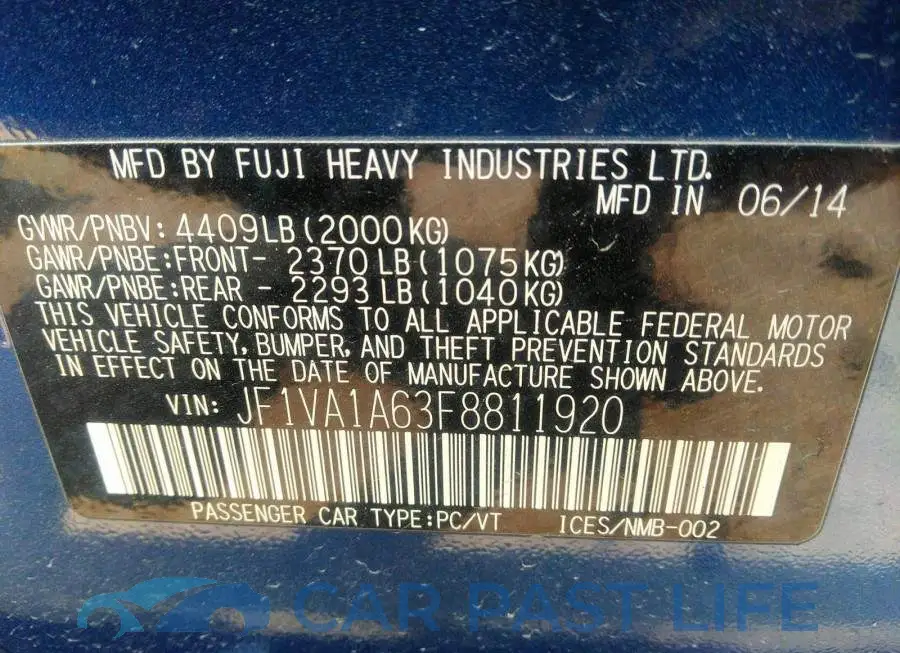 JF1VA1A63F8811920# 9