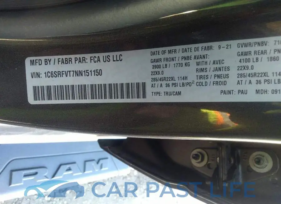 1C6SRFVT7NN151150# 9