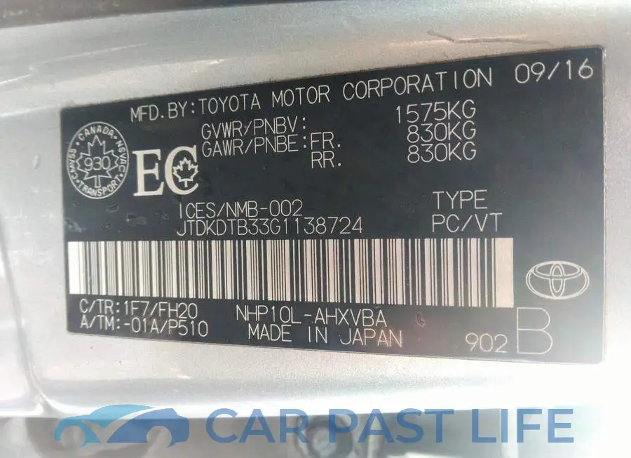 JTDKDTB33G1138724# 9
